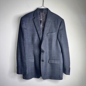 Lauren Ralph Lauren Men's 100% Wool Blazer with Elbow Patch Houndstooth Pattern